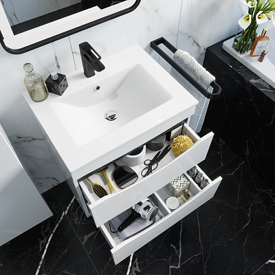 Тумба подвесная Iddis Cloud CLO80W0i95 80 см, белая. Подходит умывальник: 0138000i28