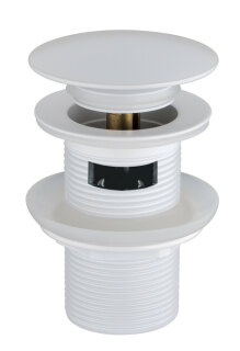 Донный клапан c переливом матовый белый Boheme 612/2-MW