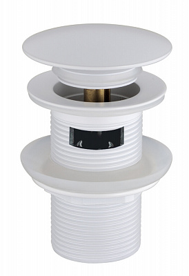 Донный клапан c переливом матовый белый Boheme 612/2-MW