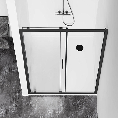 Дверь в нишу GoodDoor Cube WTW-140-C-B 140 черный КУ00029