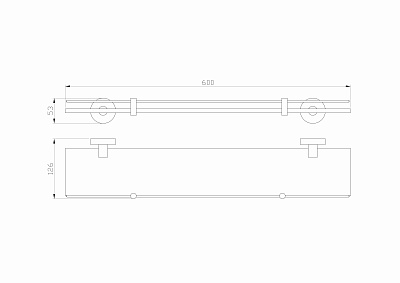 Стеклянная полка для ванной Wonzon & Woghand easy, хром ww-8127