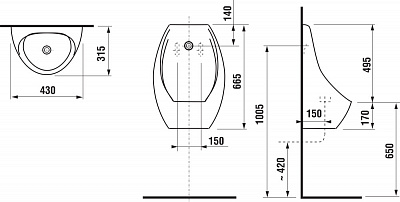 Писсуар Roca Access с ИК сенсором ZRU9310181