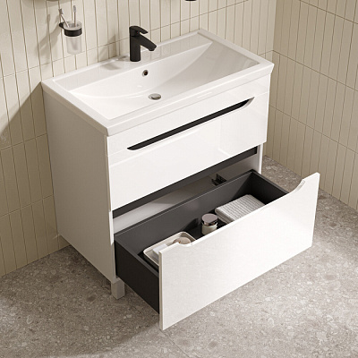 Тумба с умывальником напольная 80см Iddis Ray, RAY80WFi95K (ум-к 4078000i28)