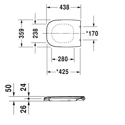 Крышка-сиденье Duravit D-Code 0067390000 SoftClose