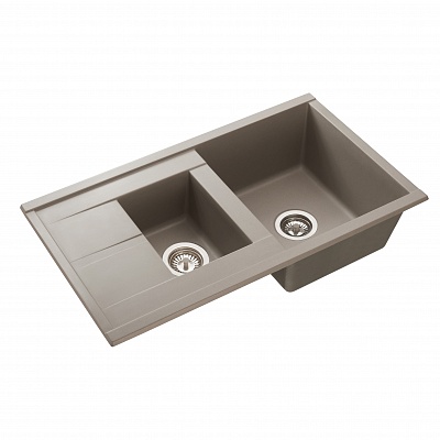 Мойка гранитная Акватон Делия 87 серый шёлк 1A716232DE250