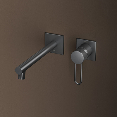 Встраиваемый смеситель для умывальника IDDIS Duna, графит матовый DUNGM00i65