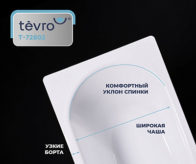 Ванна стальная TEVRO форма Аула 2,7 мм 170х70х40 (белый лотос) + опорная подставка ОР-81200 ВИЗ