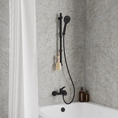 Стойка для душа, черная матовая, Ideal Spa, Milardo, ILS70B0M17