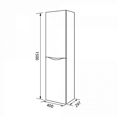 Пенал подвесной Iddis Cloud 40 белый CLO40W0i97