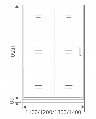 Душевое ограждение Good Door Latte WTW-130-C-WE