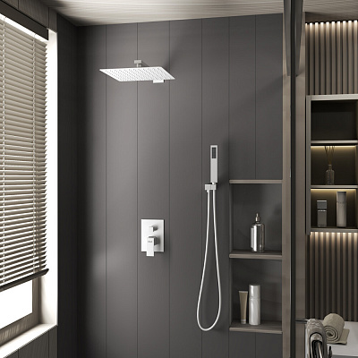 Душевая система для душа DK Bayern.Liszt DA1515708A04 встраиваемый матовый белый