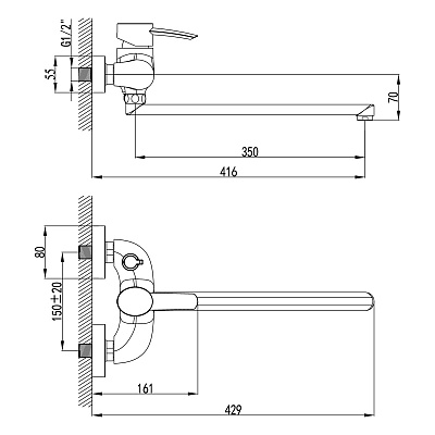 Смеситель для ванны Lemark Atlantiss LM3217C