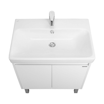 Тумба под раковину AQUATON Сканди Doors 70 белый глянец/белый матовый 1A278901SD010