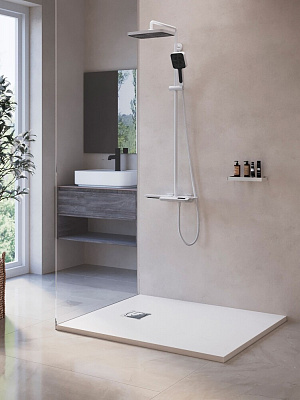 Душевой поддон 120х80 RGW ST-0128W белый прямоугольный Ø 90 мм Каменный 16152812-01