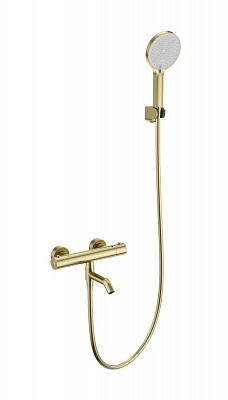 Смеситель для ванны с душем и термостатом Wonzon & Woghand INN 3, Брашированное золото WW-B2065-A1-BG