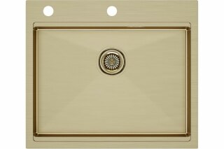 Мойка нержавеющая сталь KRONER-PRO 59, PM705951-BG, брашированное золото, 590х510мм, Paulmark