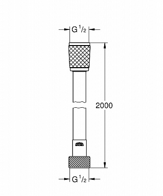 Душевой шланг Grohe Rotaflex 28413001 2000 мм