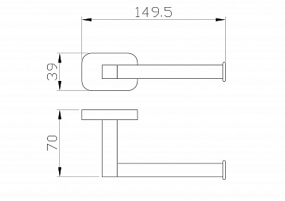 Держатель для туалетной бумаги без крышки Wonzon & Woghand graffity, темный графит ww-9316