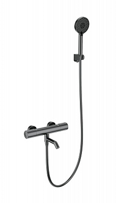 Смеситель для ванны с душем и термостатом Wonzon & Woghand INN 2, Темный графит WW-A2006-A1-BGG