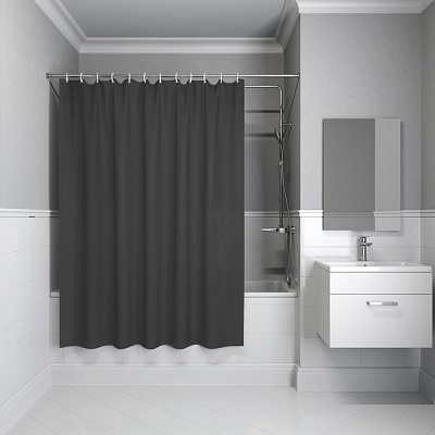 Штора для ванной Iddis PE 200x180 см темно-серый P03PE18i11