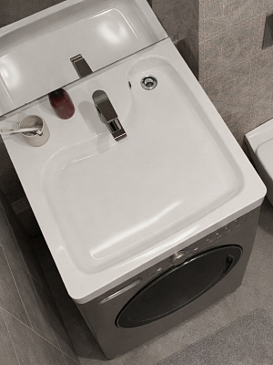 Раковина над стиральной машиной 63х61 Santek Клио 60 1WH501780 (с кронштейнами), керамика
