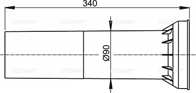 Удлинительная часть для стока воды к унитазу для людей с ограниченной физической активностью AlcaPlast M148