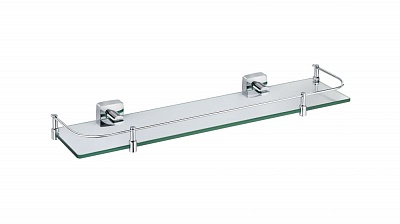 Полка стеклянная с ограничителем Fixsen Kvadro FX-61303B