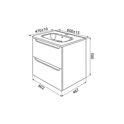 Тумба с умывальником Iddis Edifice EDI60C0i95K