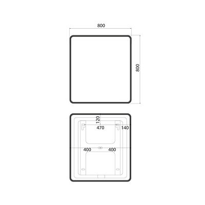 Зеркало с подсветкой и термообогревом, 80 см, IDDIS Cloud X, CLX80T0i98