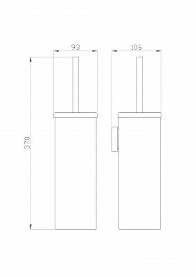 Туалетный ершик в комплекте Wonzon & Woghand polo, брашированный никель ww-8929-bn