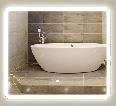Зеркало с подсветкой в ванную Bali 60x80 103 сенсорное выкл на касание