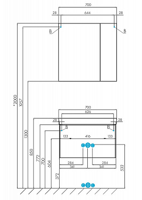 Зеркальный шкаф Aquaton Асти 70 белый 1A263402AX010