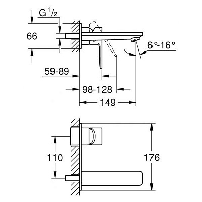 Смеситель для умывальника Grohe Lineare 19409001 M-Size