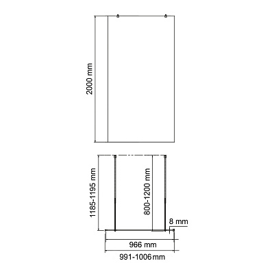 Душевая перегородка WasserKRAFT Фехте (Vechte) 60W44BN-TG