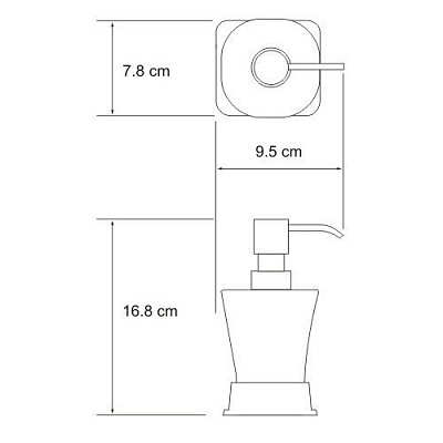 Дозатор для жидкого мыла, 300 ml WasserKRAFT Exter K-5599