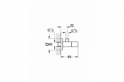 Угловой вентиль Grohe Universal Cube 22012000