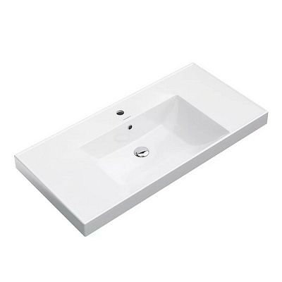 Раковина CUBO подвесная мебельная 100 см, белая глянцевая Kerama Marazzi CU.wb.100