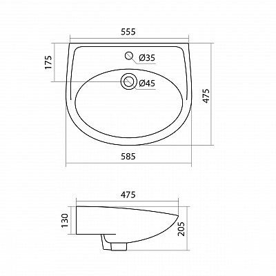 Раковина Santek Бореаль 60 1WH110484