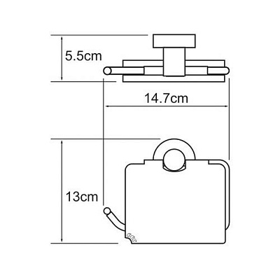 Держатель для туалетной бумаги с крышкой WasserKRAFT Isen K-4025 хром