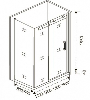 Боковое стекло Good Door Puerta SP-90-C-CH