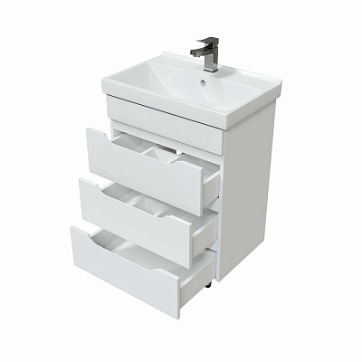 Тумба напольная MIRSANT Soho Quadro 60 без раковины в комплекте (под рак.264491)