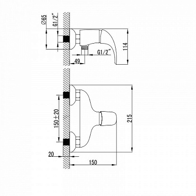 Смеситель для душа Iddis Leaf LEASB00I03