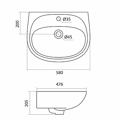 Раковина Santek Анимо 60 1WH110508