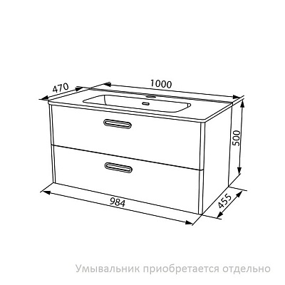 Тумба без раковины Iddis Brick BRI10W1i95