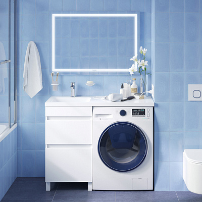 Тумба с раковиной для стиральной машины IDDIS Optima Home 110 см OPH11LBi95K