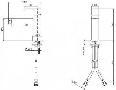 Смеситель для раковины CEZARES UNIKA-LSM1 UNIKA-LSM1-NOP-W0