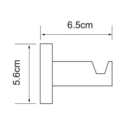 Крючок одинарный WasserKRAFT Isen K-4023 хром