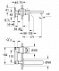 Смеситель для раковины на 2 отверстия Grohe BauLoop, настенный монтаж