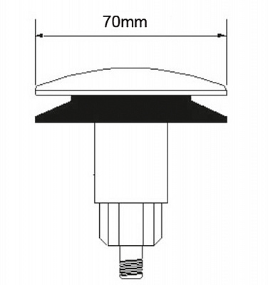 Пробка металлическая с резьбовым окончанием 70мм McALPINE CBW70PLUG