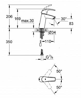 Смеситель Grohe Eurosmart 23323001 для раковины